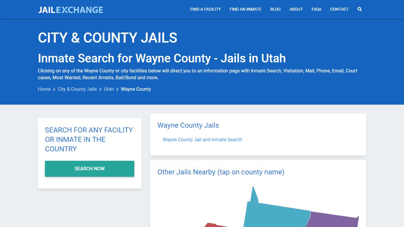 Inmate Search for Wayne County | Jails in Utah - Jail Exchange