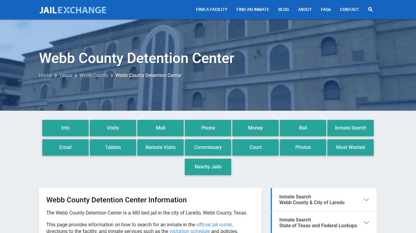Webb County Detention Center, TX Inmate Search, Information - Jail Exchange