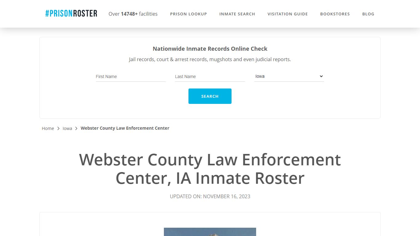 Webster County Law Enforcement Center, IA Inmate Roster - Prisonroster