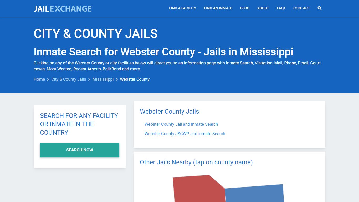 Inmate Search for Webster County | Jails in Mississippi - Jail Exchange