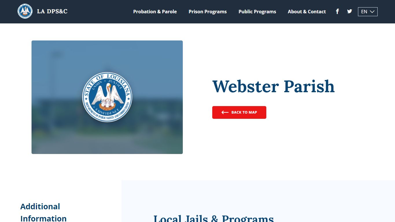 Webster Parish - Louisiana Department of Public Safety & Corrections