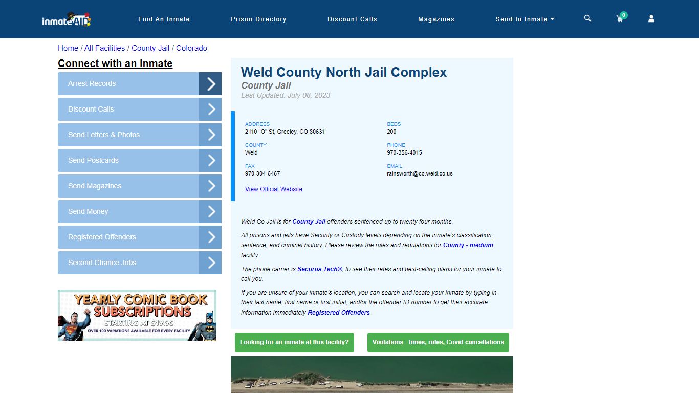 Weld County North Jail Complex - Inmate Locator - Greeley, CO