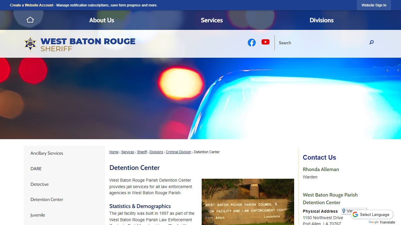 Detention Center | West Baton Rouge Parish, LA