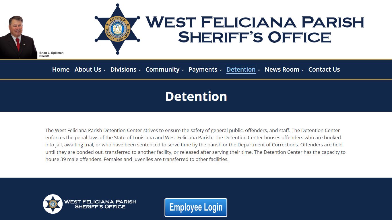 West Feliciana Parish Sheriff’s Office > Detention