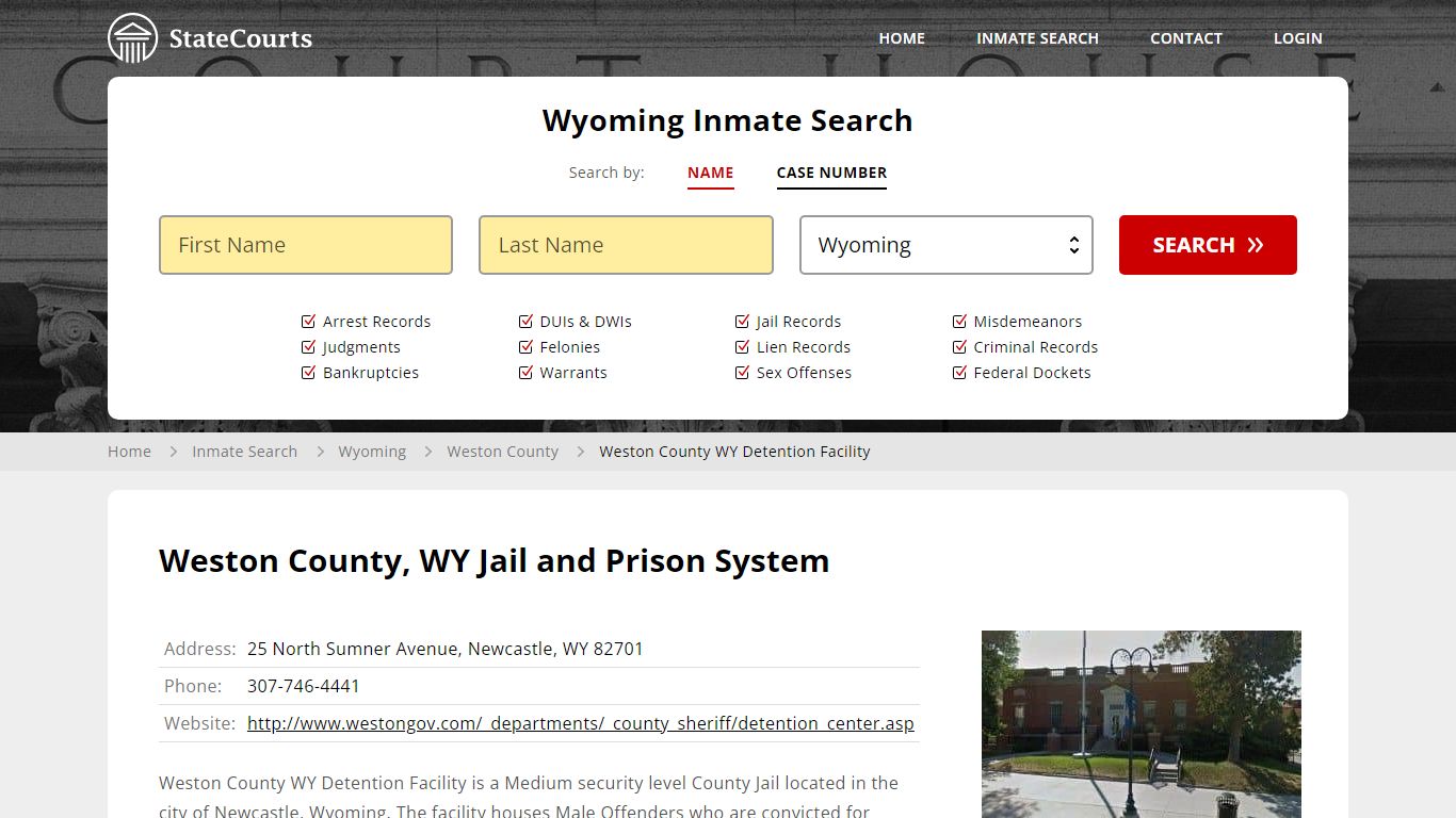 Weston County WY Detention Facility Inmate Records Search, Wyoming ...