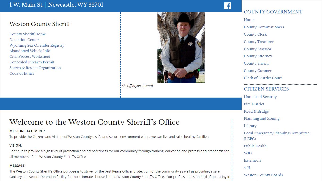 County Sheriff | Weston County