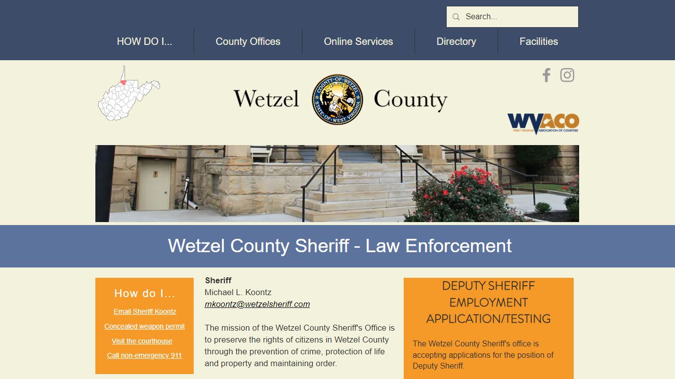 County Sheriff - Law Enforcement | Wetzel County, WV