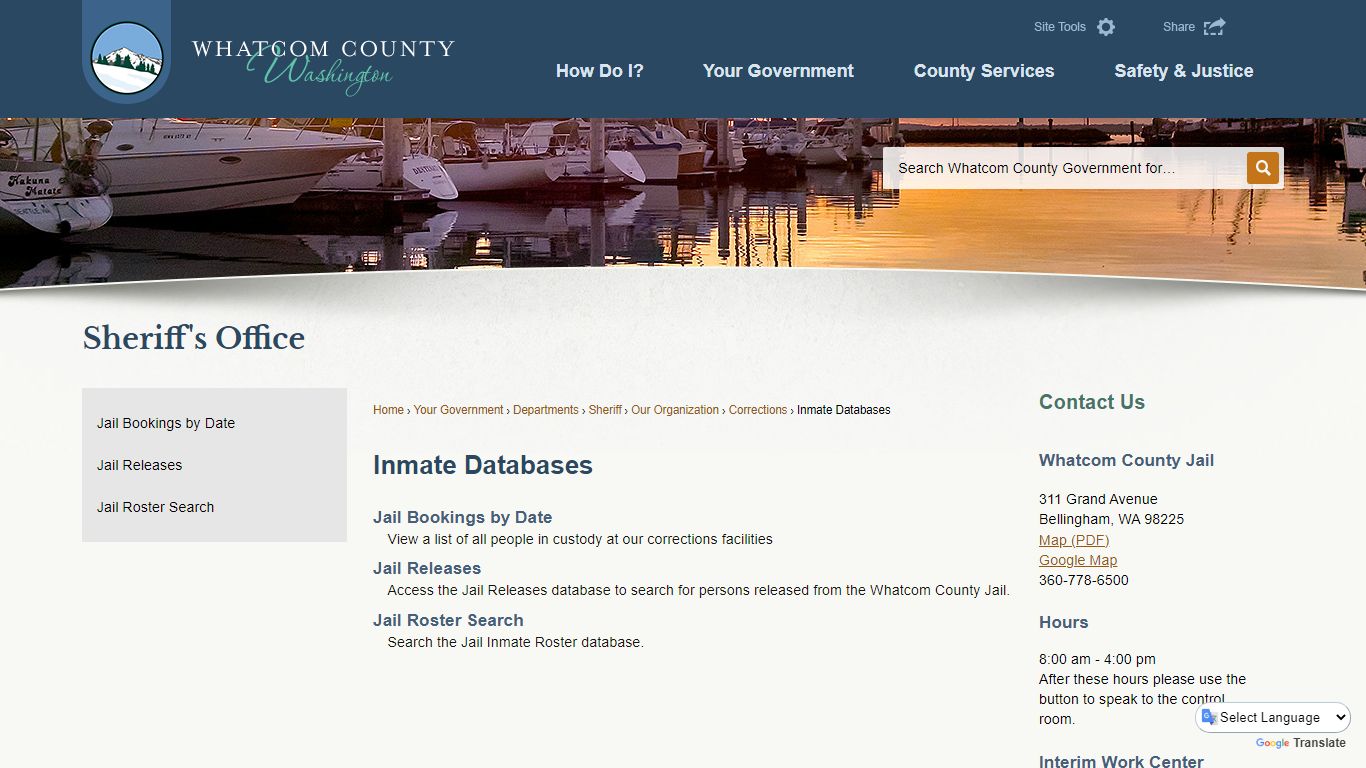 Inmate Databases | Whatcom County, WA - Official Website