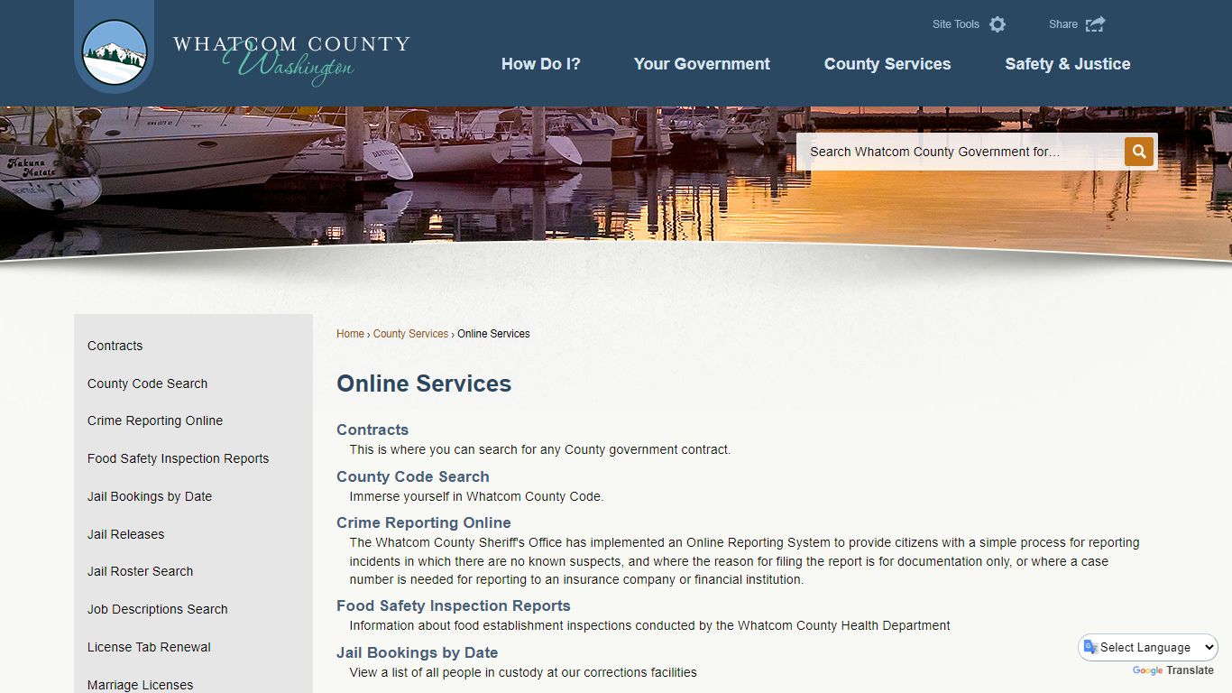 Online Services | Whatcom County, WA - Official Website