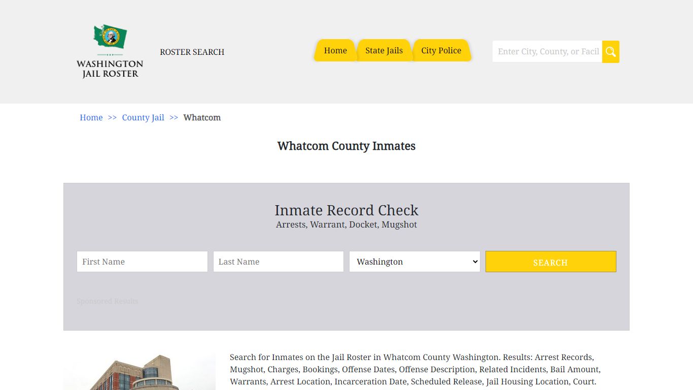 Whatcom County Inmates | Jail Roster Search