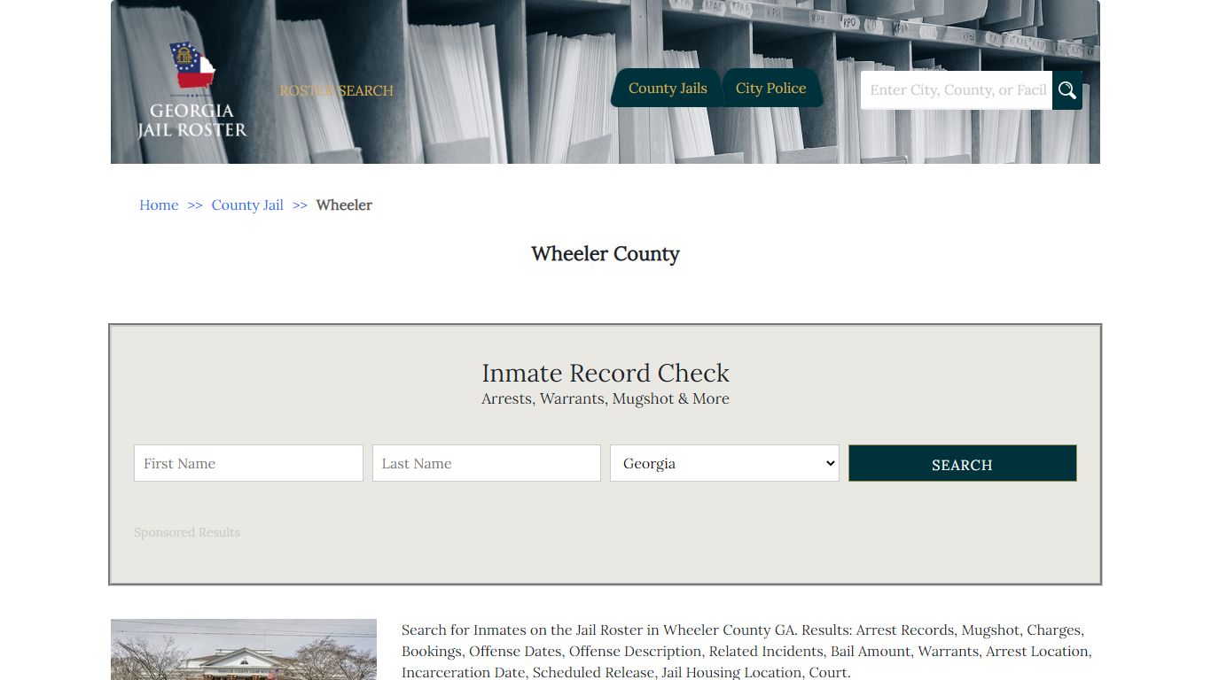Wheeler County | Georgia Jail Inmate Search
