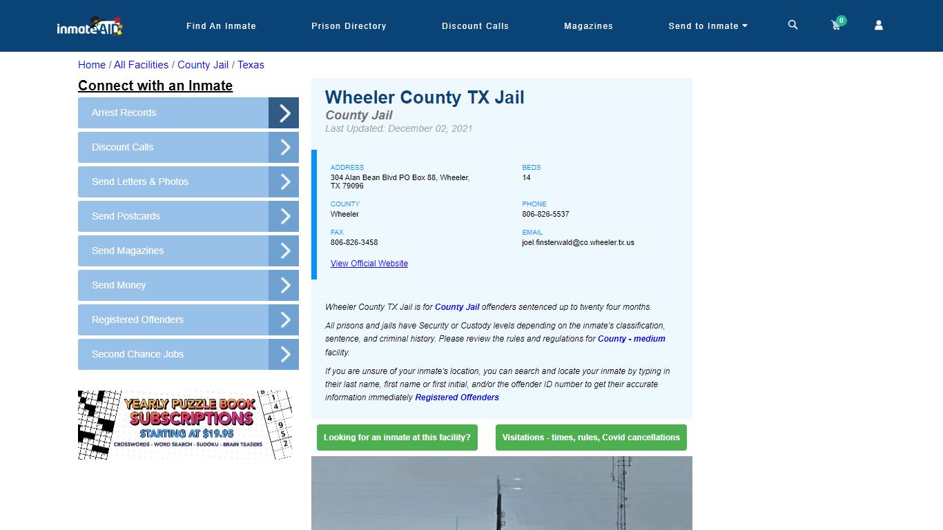 Wheeler County TX Jail - Inmate Locator - Wheeler, TX