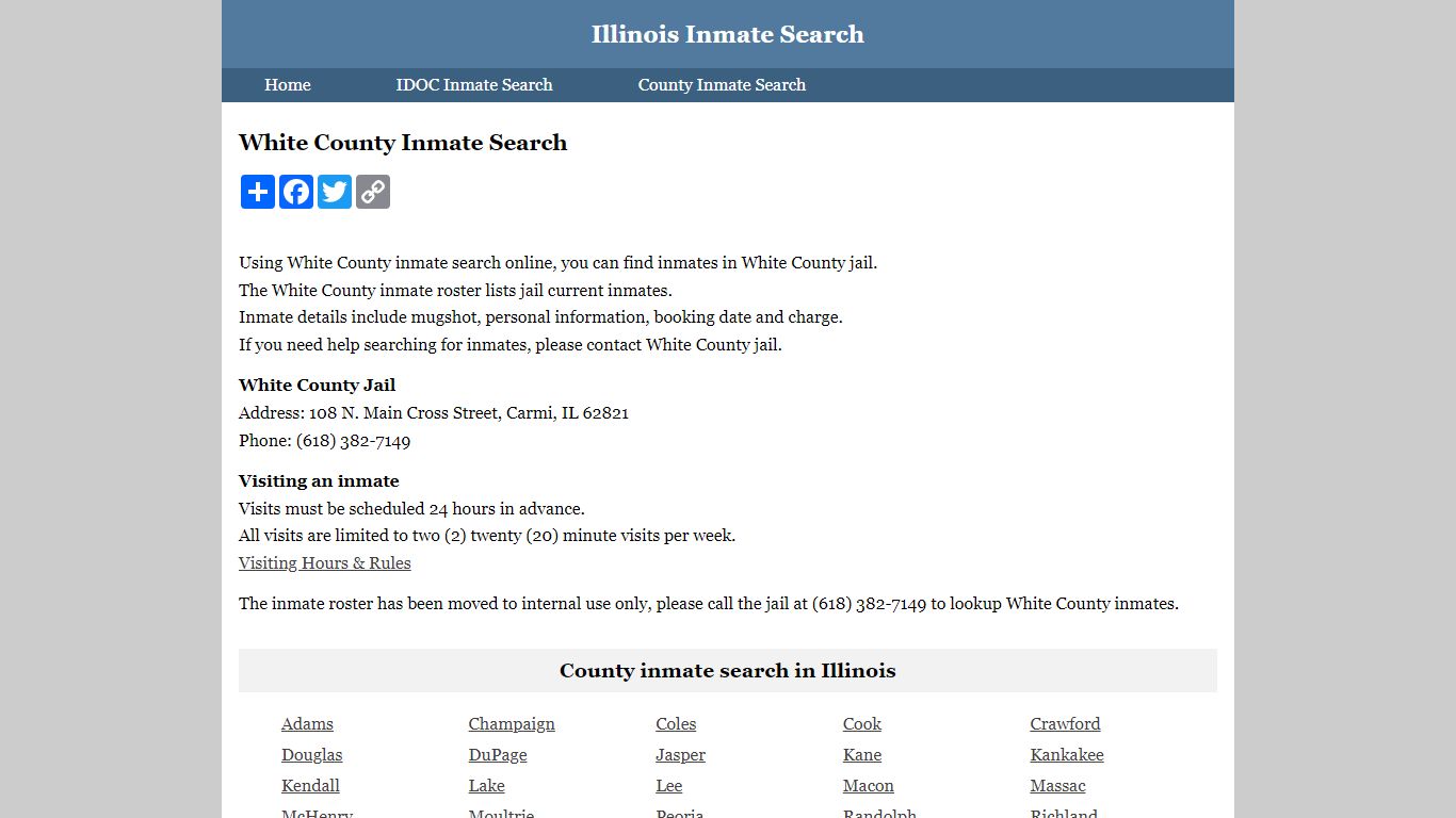 White County Inmate Search