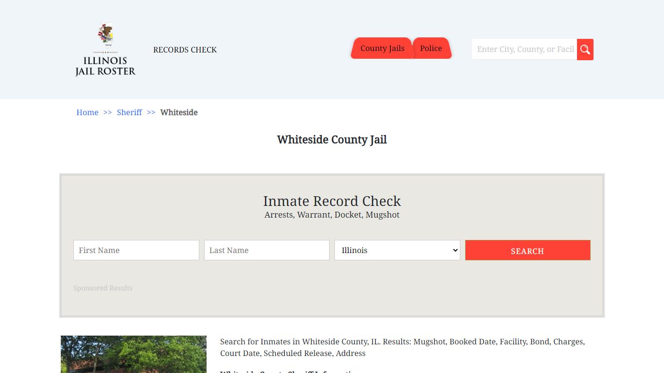 Whiteside County Jail | Jail Roster Search