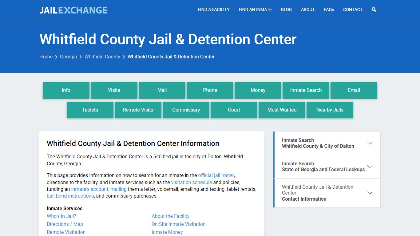 Whitfield County Jail & Detention Center - Jail Exchange