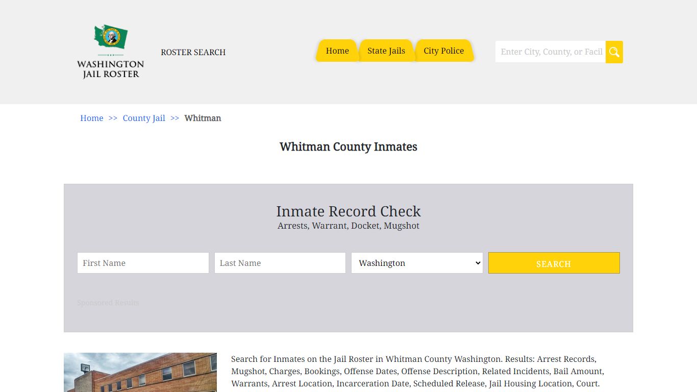 Whitman County Inmates | Jail Roster Search