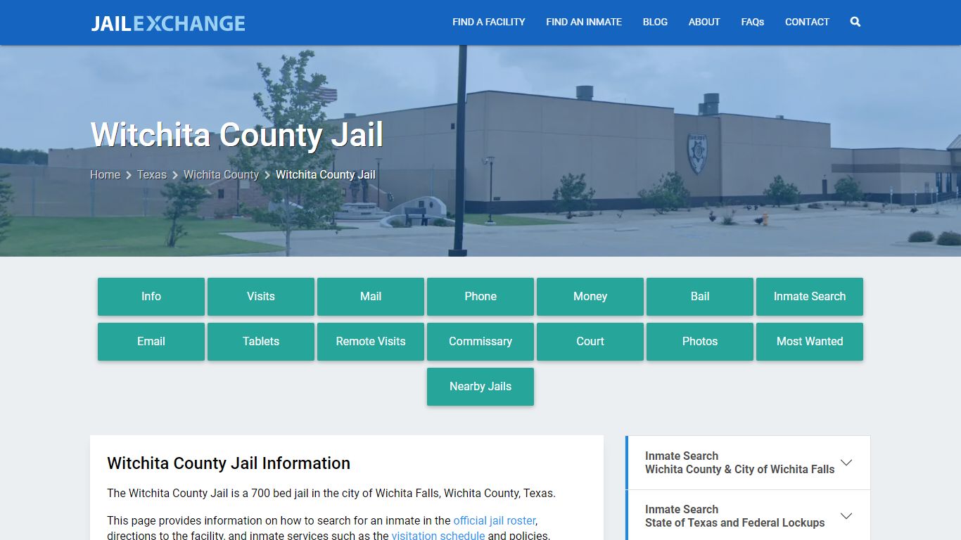 Witchita County Jail, TX Inmate Search, Information