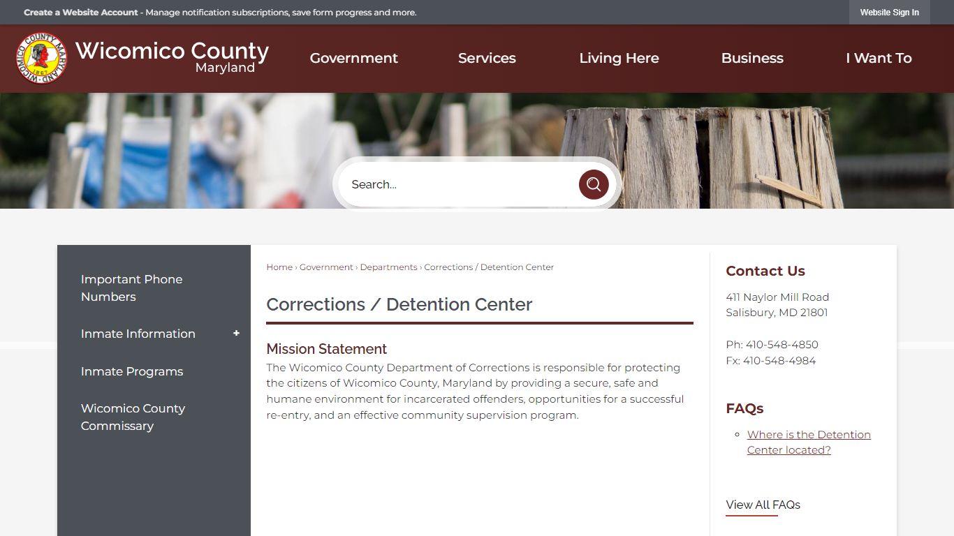 Corrections / Detention Center - Wicomico County, MD