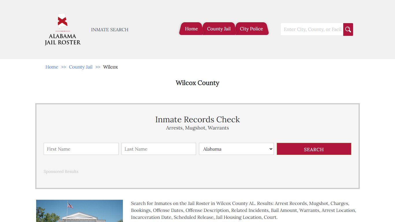 Wilcox County | Alabama Jail Inmate Search