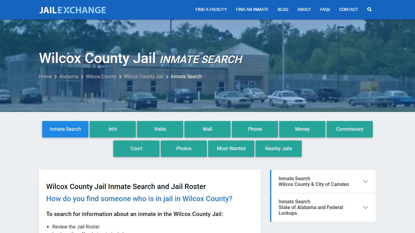 Inmate Search: Roster & Mugshots - Wilcox County Jail, AL
