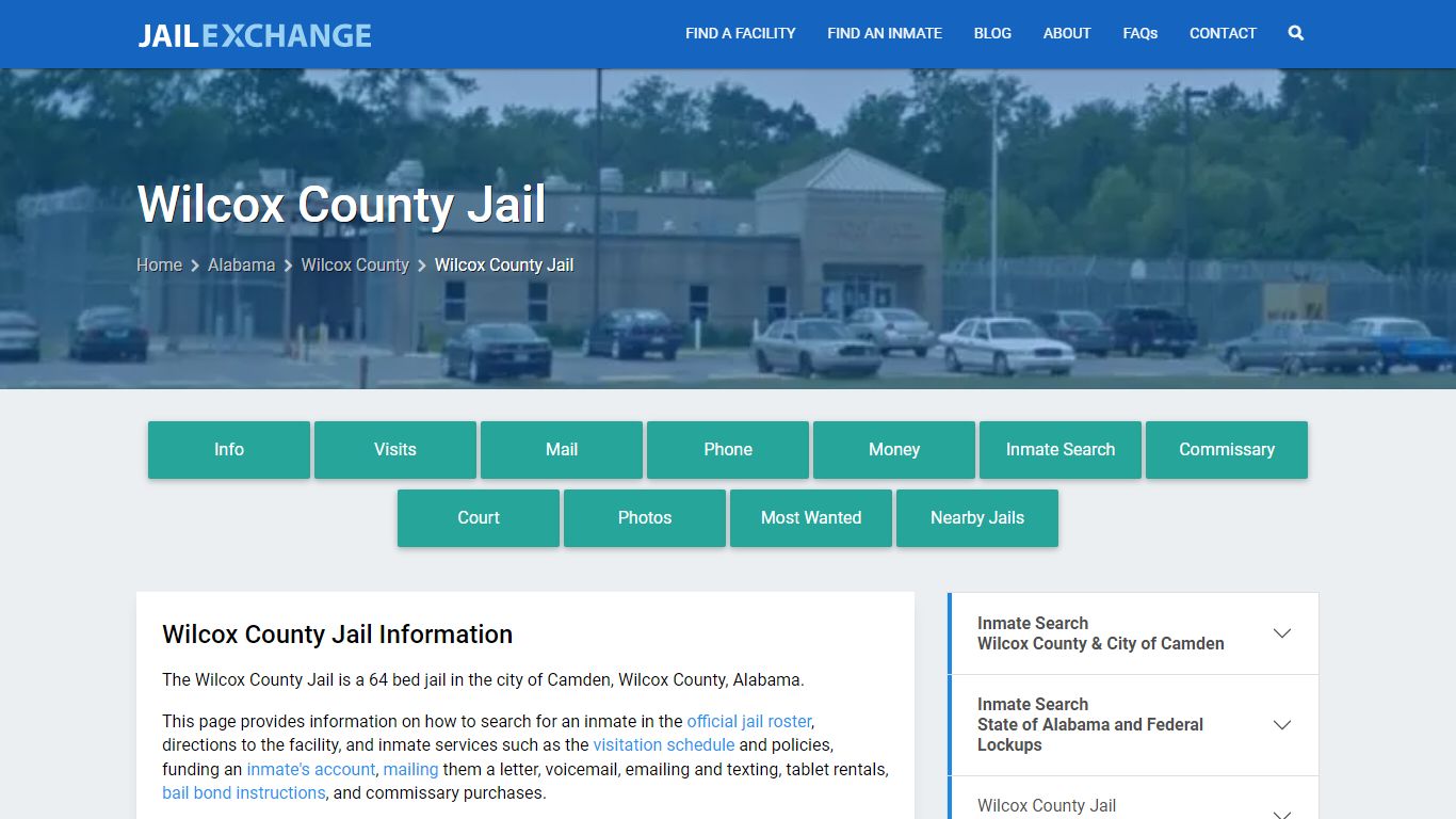 Wilcox County Jail, AL Inmate Search, Information