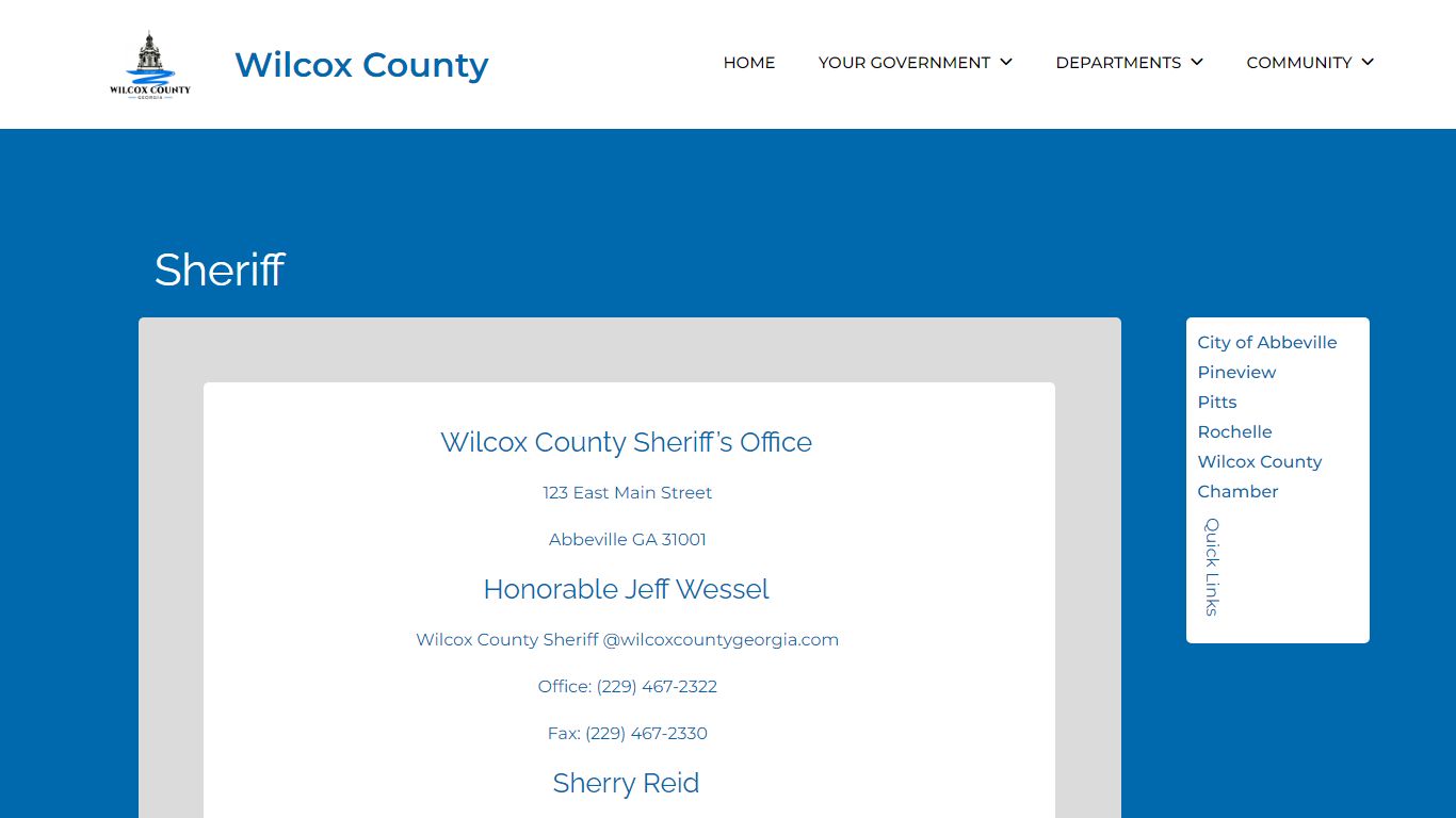 Sheriff – Wilcox County