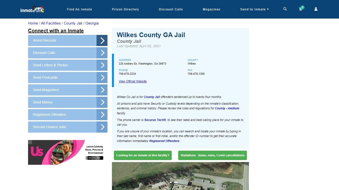 Wilkes County GA Jail - Inmate Locator - Washington, GA
