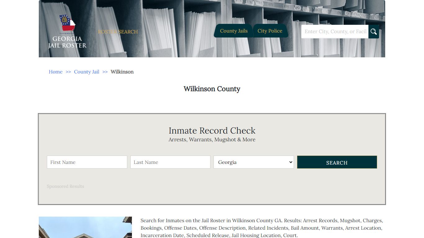 Wilkinson County | Georgia Jail Inmate Search