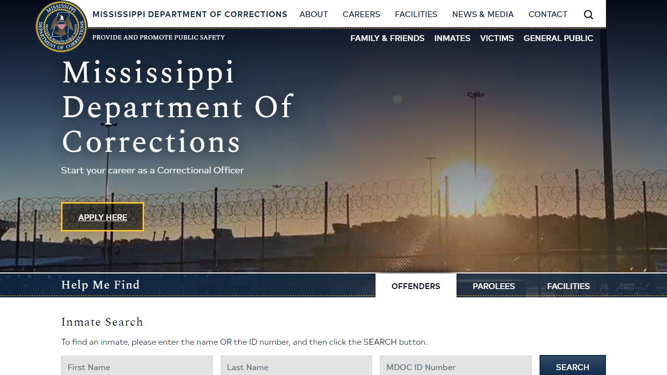 Home | Mississippi Department of Corrections