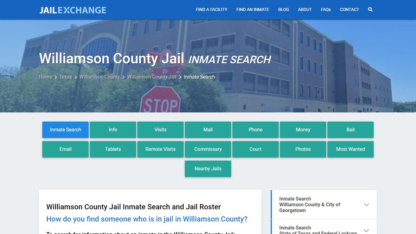 Inmate Search: Roster & Mugshots - Williamson County Jail, TX