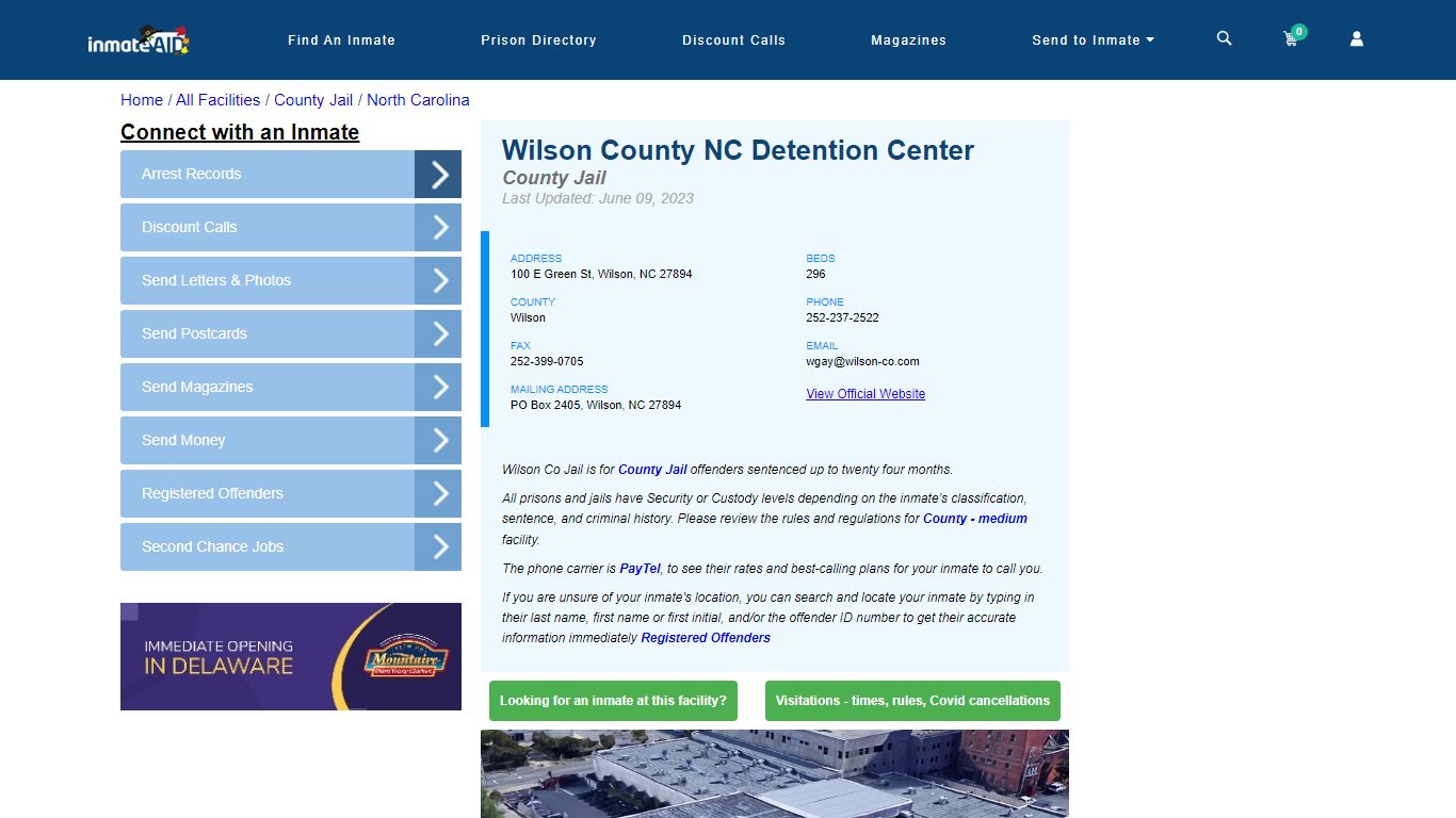 Wilson County NC Detention Center - Inmate Locator - Wilson, NC