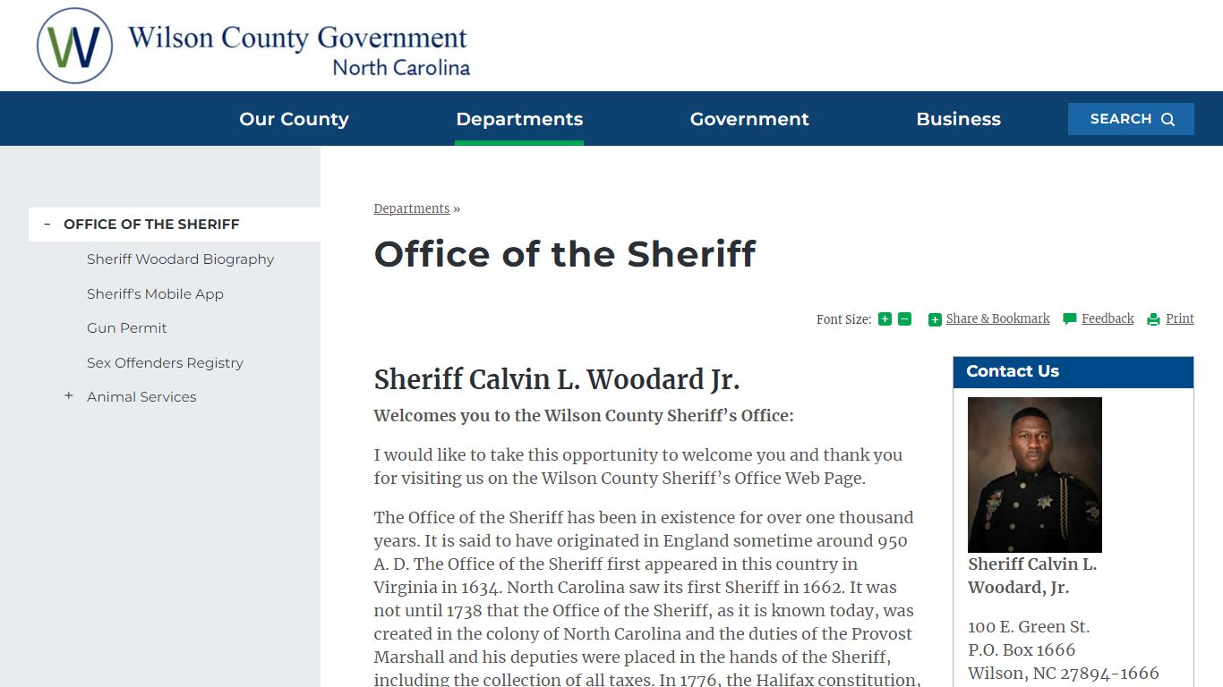 Office of the Sheriff | Wilson County