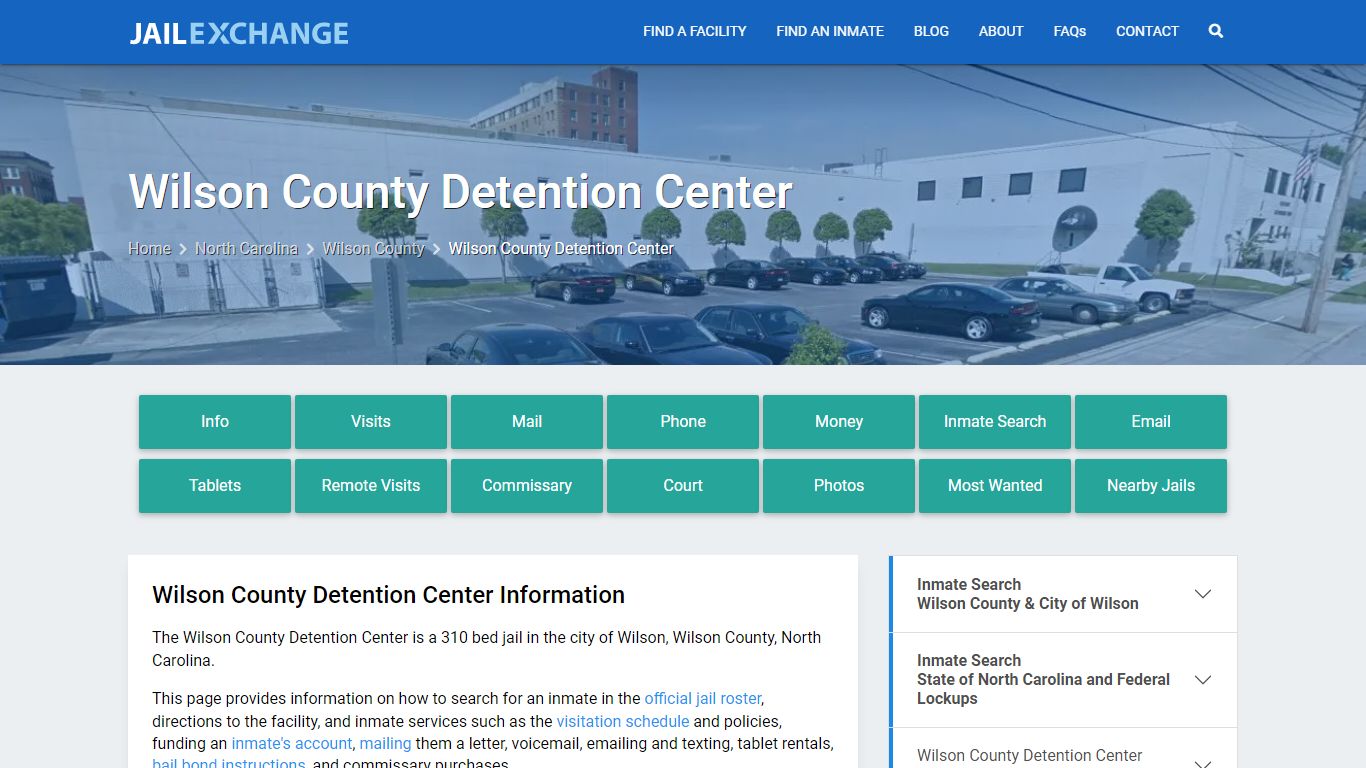 Wilson County Detention Center, NC Inmate Search, Information