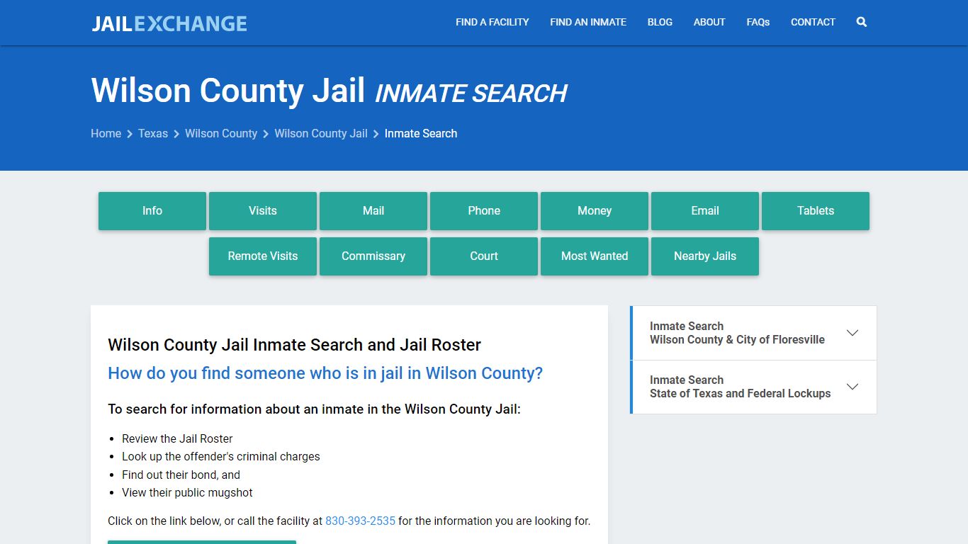 Inmate Search: Roster & Mugshots - Wilson County Jail, TX