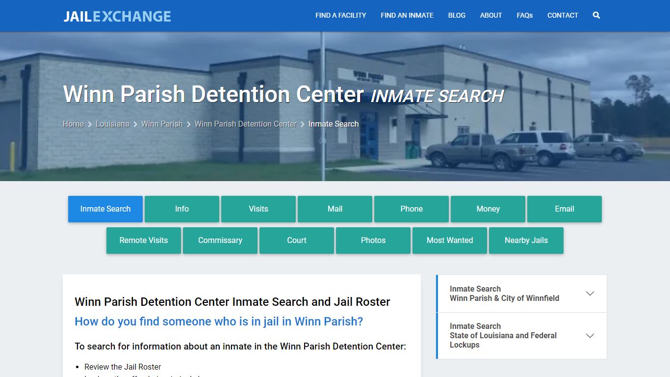 Winn Parish Detention Center Inmate Search - Jail Exchange