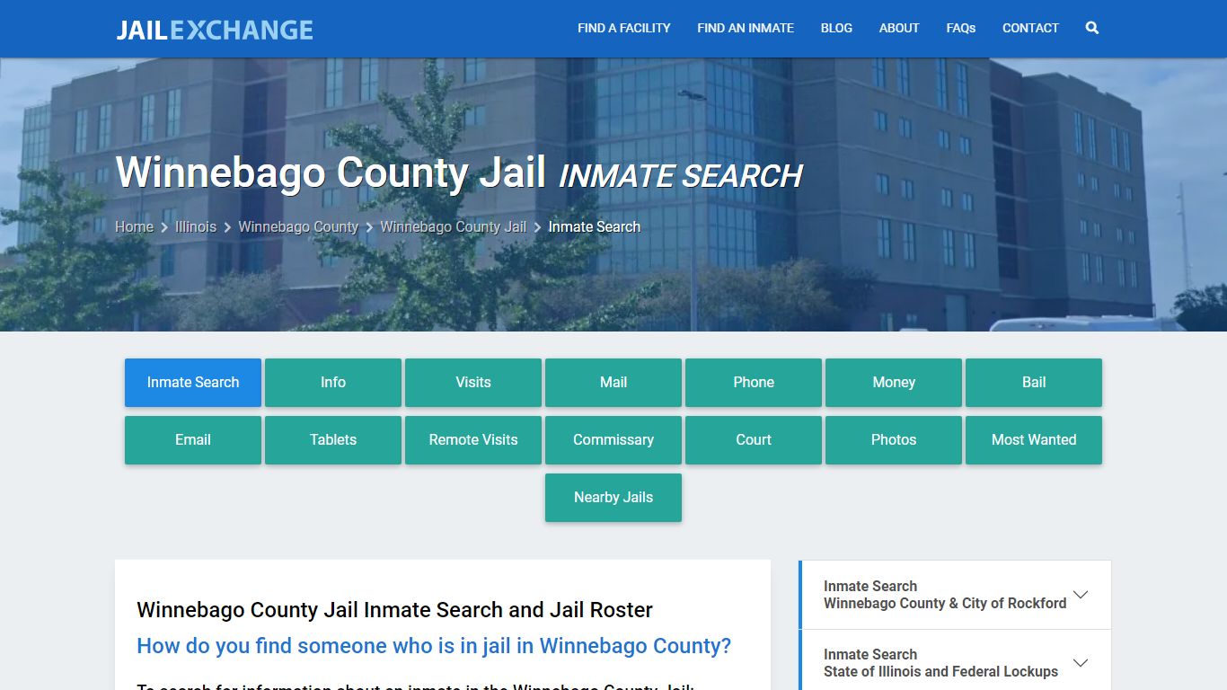 Inmate Search: Roster & Mugshots - Winnebago County Jail, IL