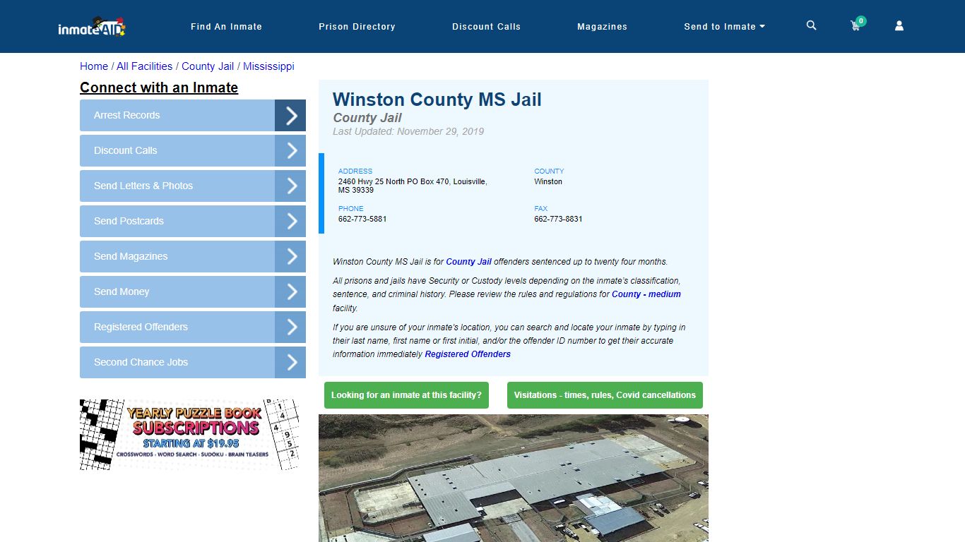 Winston County MS Jail - Inmate Locator - Louisville, MS