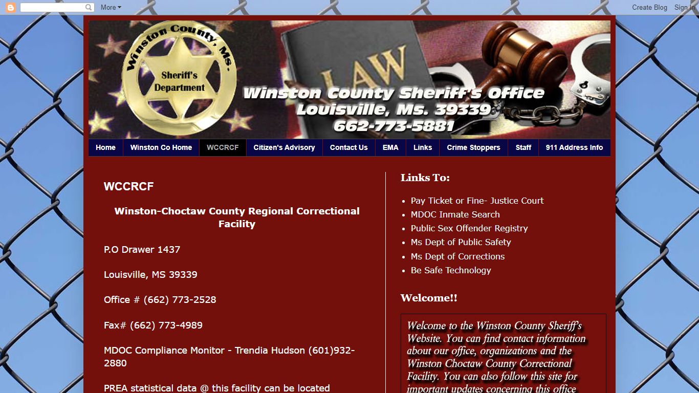 Winston County Sheriff : WCCRCF