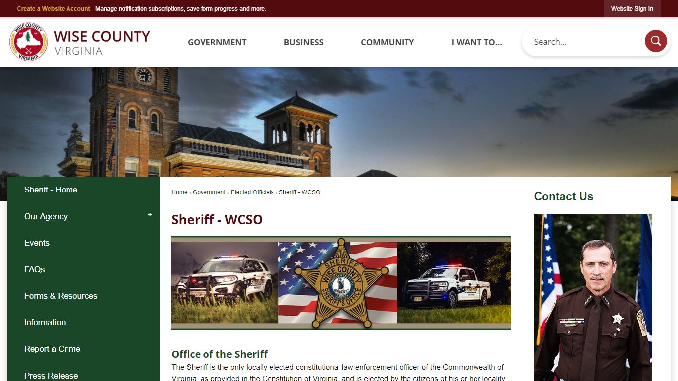 Sheriff - WCSO | Wise County, VA