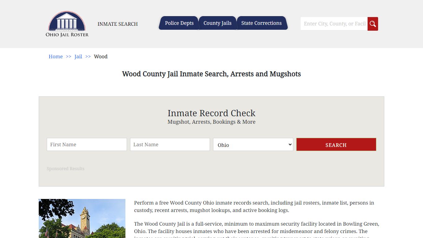 Wood County Jail Inmate Search, Arrests and Mugshots