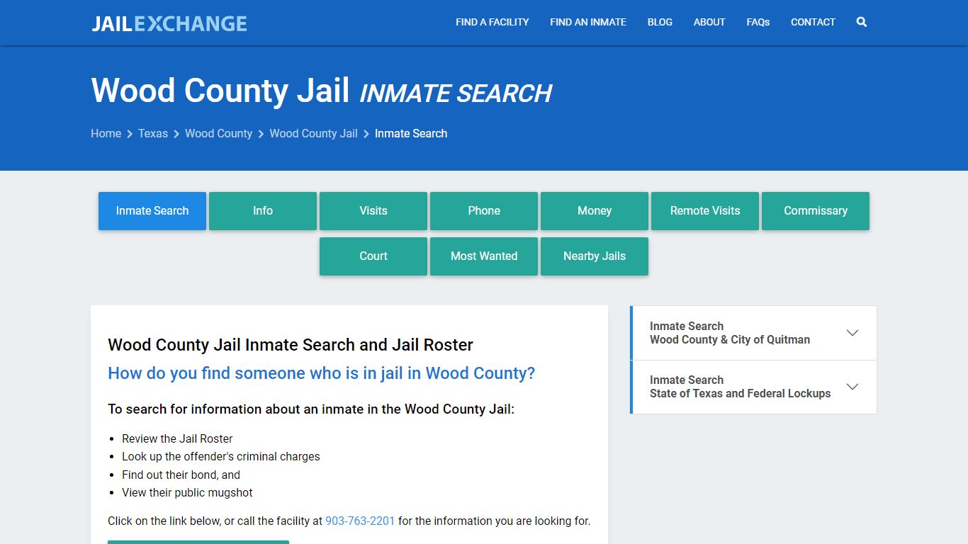 Inmate Search: Roster & Mugshots - Wood County Jail, TX