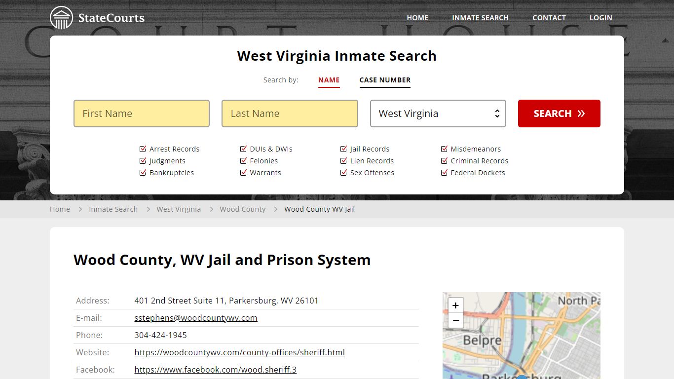 Wood County WV Jail Inmate Records Search, West Virginia - StateCourts