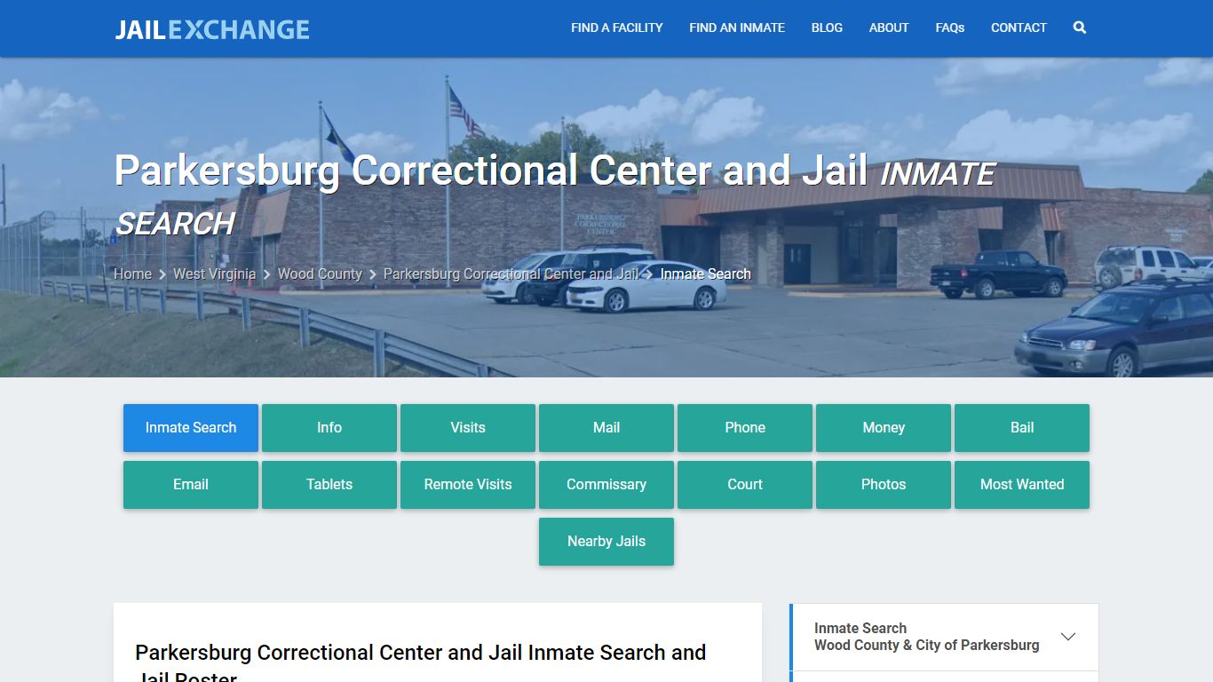Parkersburg Correctional Center and Jail Inmate Search