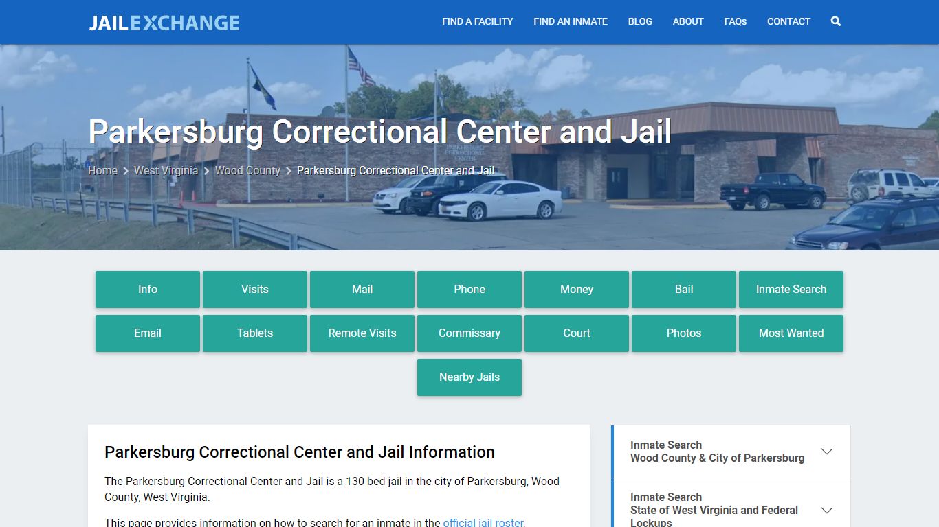 Parkersburg Correctional Center and Jail, WV Inmate Search, Information