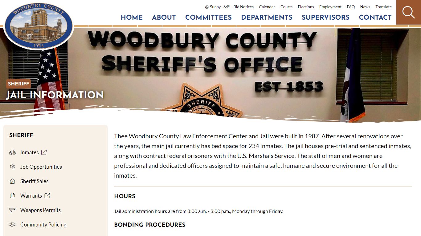 Jail Division - Sheriff - Woodbury County Government - Iowa
