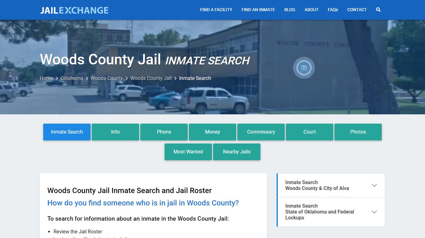 Inmate Search: Roster & Mugshots - Woods County Jail, OK