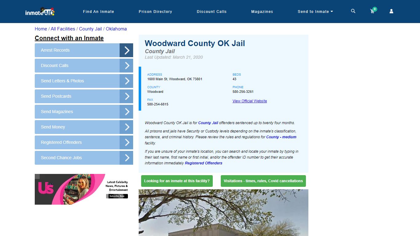 Woodward County OK Jail - Inmate Locator - Woodward, OK