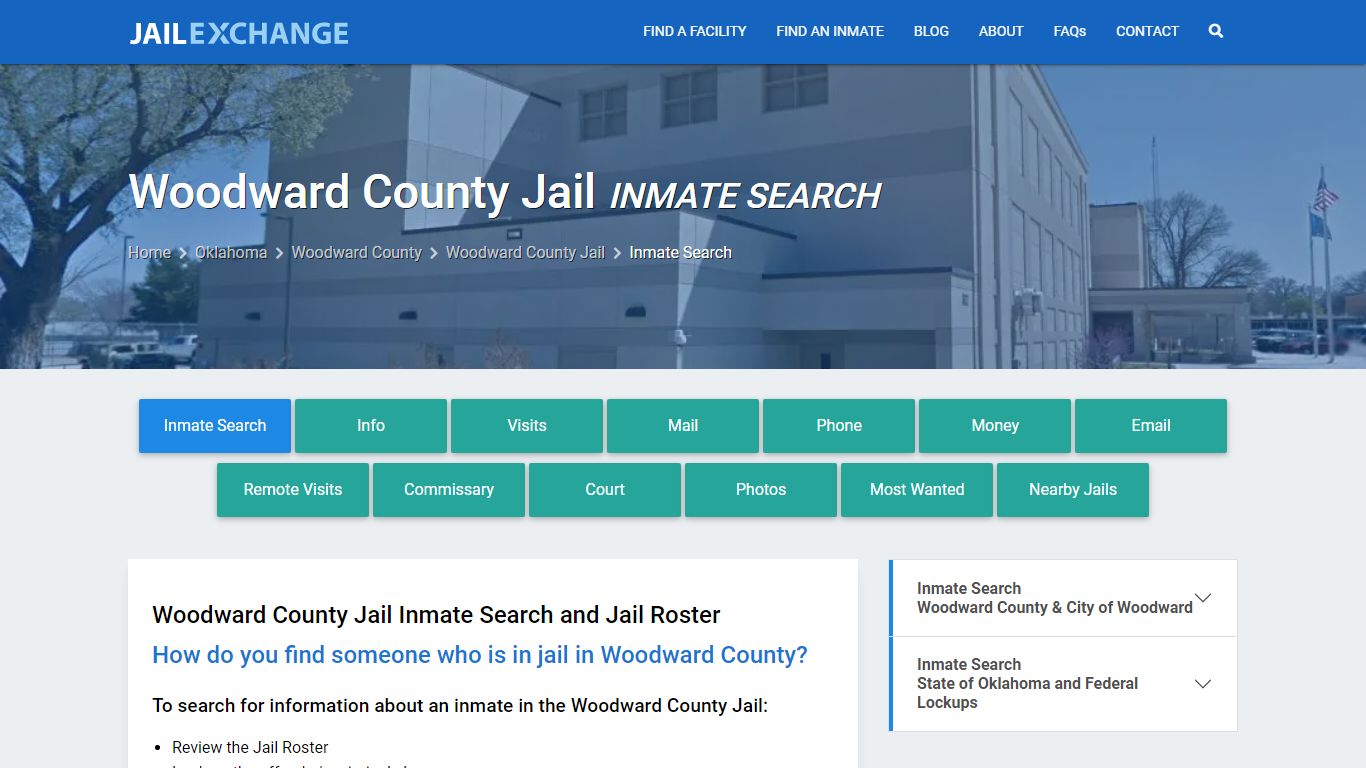 Inmate Search: Roster & Mugshots - Woodward County Jail, OK