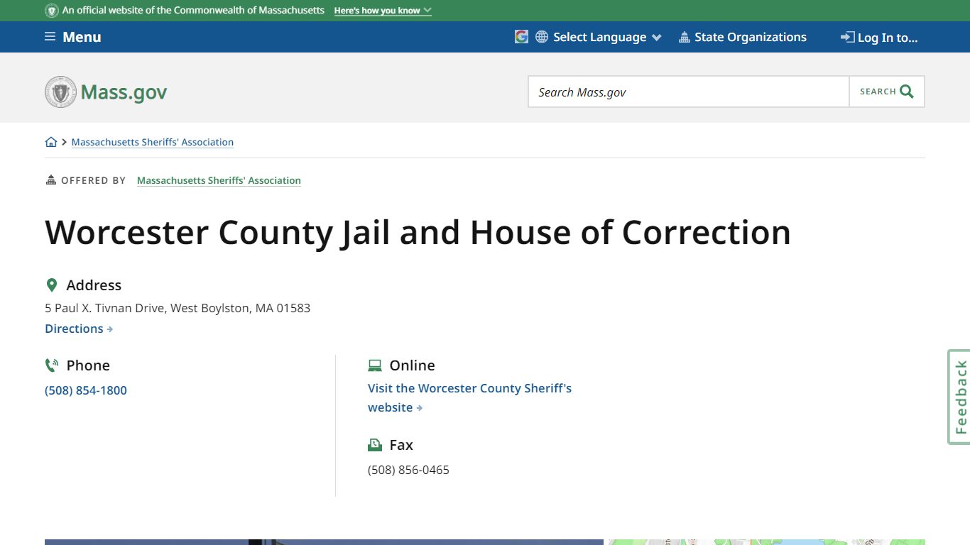 Worcester County Jail and House of Correction | Mass.gov