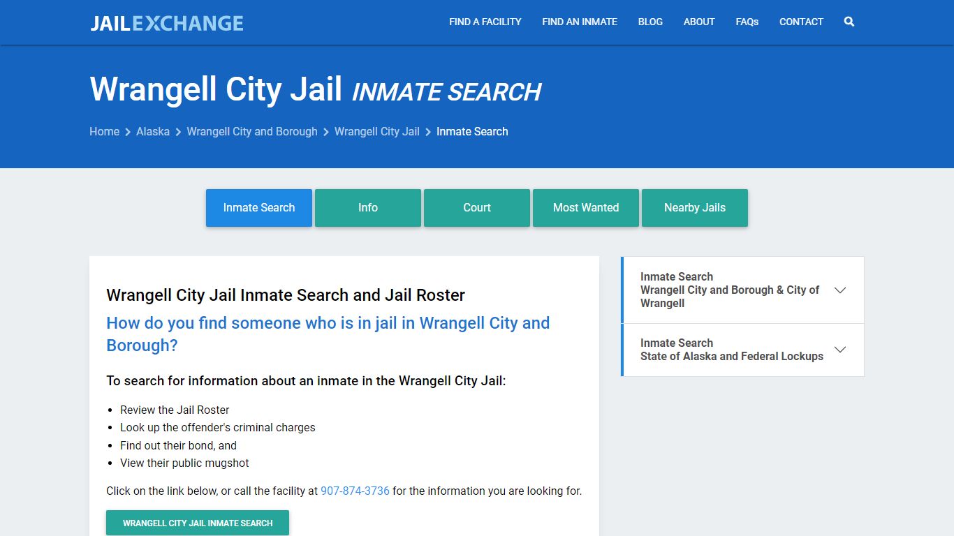 Inmate Search: Roster & Mugshots - Wrangell City Jail, AK